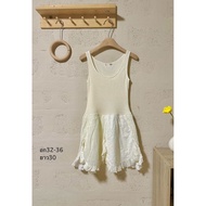 Pique gelato Beautiful Ruffled Hem Dress Japanese Style