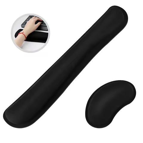 Widen Memory Foam Nonslip Mouse Pad Wrist Support Keyboard Wrist Rest Support For Office, Computer, 