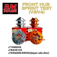 BM POWER-Front Hub Sprint Test(V3)Dinamik W125 WAVE125 YAMAHA LC135 Y125 Y125ZR Y125Z LC