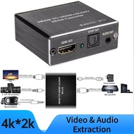 4Kx2K HDMI Audio Extractor Converter 3.5mm Stereo Audio Splitter Adapter for PS4