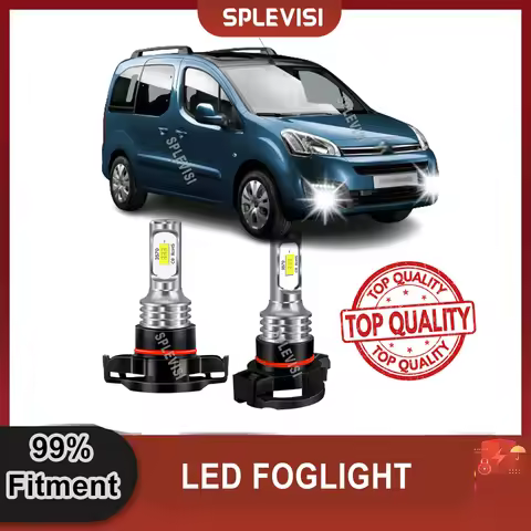 2x Car LED Fog Light Foglight Bulbs 6000K White Replace H16 5202 For Citroen Berlingo B9 2010-2015 C