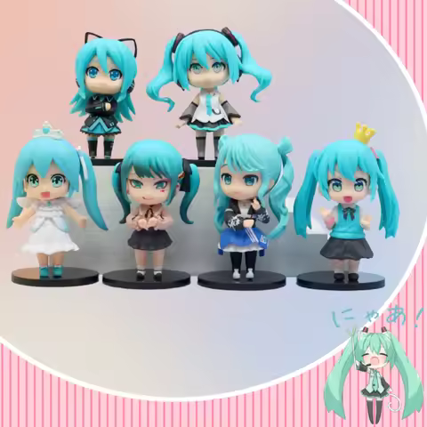 6-Pcs/Set Future Anime Secondary Element Sound Miniature Car Trunk & Motorcycle Collectible Display 