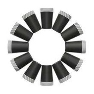 10/20/50/100pcs Disposable Black Party Cups, 9oz Paper Cups, Beverage Cups, Cold Drink Cups, Coffee 