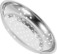 Luxshiny Round Stainless Steel Steamer Rack 25cm Pressure Cooker Canner Rack Insert Stock Pot Steaming Tray Stand Cooking Toast Bread Salad for Pot Wok Steamer Cookware