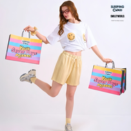 ชุดนอน SLEEPING CLOUD | Braless Perfect Duo PJs + 100% LYOCELL Pants : เสื้อยืดขาว + กางเกงขาสั้น M