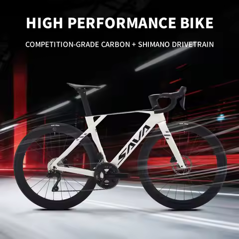 SAVA 2026 New Blade R7 B60 Carbon Fiber Road Bike, 700C Adult Di2 Bicycle, SHIMANO 105 Di2 R7170 Gro