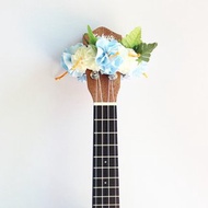 Ukulele lei / blue hibiscus, Ukulele gifts, Ribbon leis, Ha
