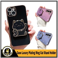HP MOTO G45 Case, MOTO G34 Soft Cat Ring Silicone Plating Cell Phone Casing