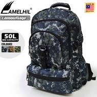 Amelhil Large Backpack 50Liter Luggage Travel Backpack Outdoor Backpack Beg Travel Big Capacity Back