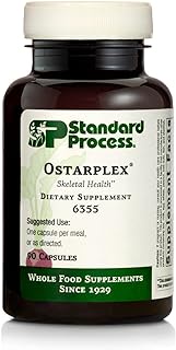 Standard Process Ostarplex - Whole Foods Bone Health and Bone Support, Liver Support with Betaine Hydrochloride, Soy Protein, Arrowroot Flour, Ammonium Chloride, Alfalfa, and More - 90 Capsules