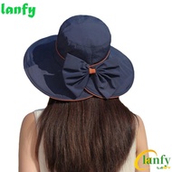 LANFY Sense Sun Hat, Korean Style With Large Brim Fisherman Hat, UV-Proof Sun Hat Polyester UV-Proof Elegant Shell Sunshade Hat Women