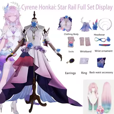 Honkai: Star Rail Cyrene Cosplay Full Set Costume With Wig Accessories Halloween Party Outfit