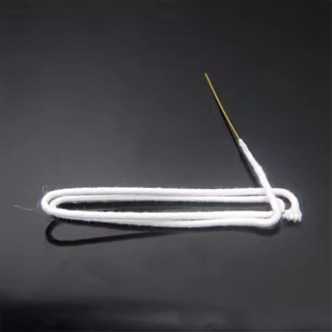 Gas Lighter Replacement Wicks 30cm With Needle White Cotton Core Thread Wicks For Zippo Zorro Grind 