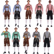 Halloween Beer Festival Bavarian Beer Checkered German Munich Beer Festival Beer Suit Men's Overalls