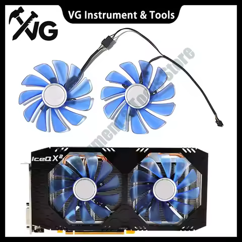 1SET For FDC10U12S9-C CF1010U12S 95MM 4PIN 0.45A Video Card Cooling Fan,For HIS Radeon RX 580 RX 590