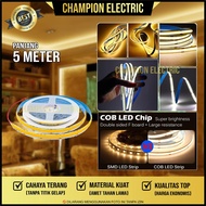 CAHAYA 12V 5M 5 Meter COB LED Strip Bright, Dotless, Even More Light DC 12 VOLT
