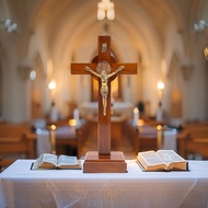 BENEDICT SITTING CROSS 25-30 CM BENEDICT TABLE CROSS/ CATHOLIC CROSS/ JESUS STATUE CROSS/ BENEDICT S