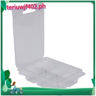 100 Packs Wax Melt Clamshells Molds Square, 6 Cavity Clear Plastic Cube Tray for Candle-Making & Soa