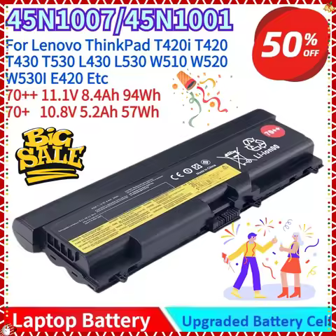 Laptop Battery 11.1V/94Wh 10.8V/57Wh 45N1007/45N1001 for Lenovo ThinkPad T420i T420 T430 T530 W530I 