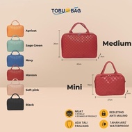 [PAYDAY SALE] BUNDLE LATTICE TRAVEL BAG MEDIUM&MINI SIZE travel bag 2 ukuran travel bag wanita tas p
