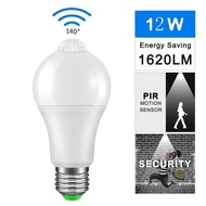 E27 LED Motion Sensor Light Bulb Auto On/Off Night Light 12W 18W PIR Infrared Motion Sensor LED Bulb