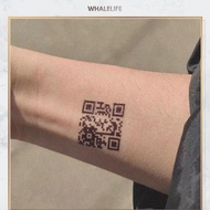 1 Pcs QR Code Tattoo Sticker 可爱纹身贴 Tatu QR