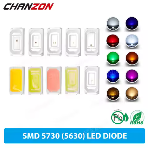 100Pcs 5730 5630 SMD LED Diode Chip 0.1W 0.2W 0.5W Warm White Red Green Blue Yellow Orange UV Purple