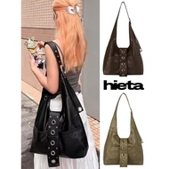 Korea Korea hieta New Style Rivet Motorcycle Bag Large Capacity Punk Style Diagonal Bag Shoulder Tot