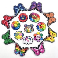 Flower  Charms Sunflower  Charms Fits for DIY Clog Sandals Decoration Smile Rainbow Sun Flower Pride