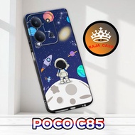 Rc17/Softase rubber poco C85 - Astronaut Motif - Case poco C85 - Casing poco C85 - Silicone poco C85
