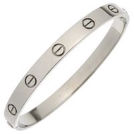 Pre-owned Cartier Love Breath old model bracelet, 18K white gold, approximately 32.7g, for women.