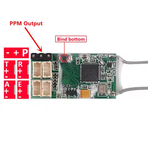 DSM2 DSMX RX PPM Output 2.4G Receiver For JR Spektrum DX6i DX18 DX8 DX9 DEVO10 Transmitter JST410 CM