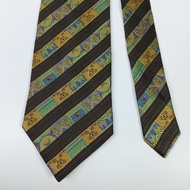 Louis Feraud Men's Silk Tie Brown Striped Design Made in Japan