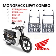 EX5 Monorack Lipat+ Top Box ABS Alien LED Aluminiun Combo Box Motor 28L 35L 36L 45L 55L Rear Box