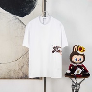 2026Bbr tee T-shirt lelaki dan wanita, bercorak, lengan pendek, T-shirt kasual, T-shirt bergaya, leh