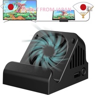 Chayoo Switch Dock Charging Stand with Cooling Fan and 4K Resolution TV Output HDMI Adapter, 3 USB Ports &amp; Type-C Port, Directly from Japan, for Nintendo Switch, Small, Lightweight, and Portable with OLED Model Support and Japanese Instruction Manual (Bla