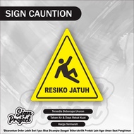FALL RISK VINYL STICKERS FALL RISK waterproof vinyl stickers FALL PATIENTS glossy lamination Fall ri