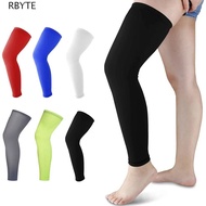 RBYTE Full Arm Leg, High Elasticity Sweat Wicking Long Compression Leg Sleeve, Leg Protection Knee S