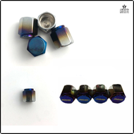 [tmft53] 4PCS Car Wheel Tire RAYS Valve Stem Cover Caps Aluminum Air Caps Bolt Accessories For HONDA