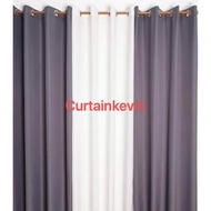 7 feet Plain Fabric Curtain 215CM*140CM with 8 Rings For Window Door Room Home Decoration