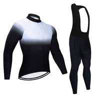 2023  Autumn Team Cycling Jersey Bib Set MTB Uniform Bicycle Clothing Quick Dry Bike Clothes Mens Long Cycling Wear