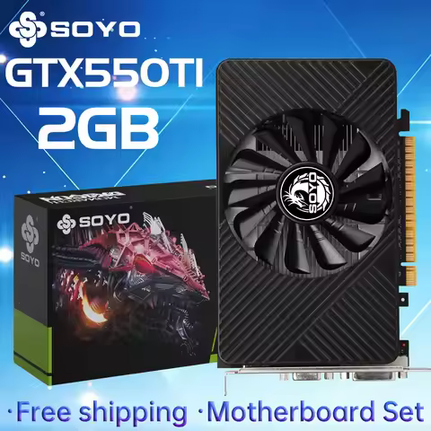 SOYO GTX 550TI Graphics Card GDDR5 2GB 40NM Video Card 128BIT HDMI VGA DVI PG Game Computer Com NVID