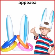 APPEAEA Ring Toss Game, Ring Toss Set Colorful Inflatable Bunny Ears, Fun PVC Bunny Ears Shape Easte