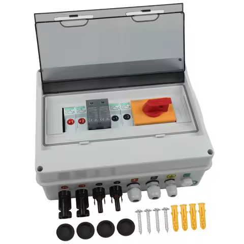 1000V 2 In 1 Out Solar PV Array Combiner Box for Residential Rooftop Plants with Over Voltage and Ov