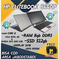 LAPTOP HP ELITEBOOK 8440p Core i5 Ram 8GB SSD 512GB , LAGI KHUSUS