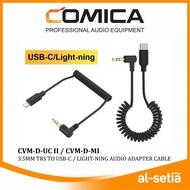 COMICA CVM-D-UC II (3.5MM TRS TO USB-C)  | CVM-D-MI (3.5MM TRS TO LIGHT-NING) - AUDIO ADAPTER CABLE