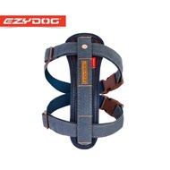 [EZYDOG] Dog Ergonomic Chest Strap (Fashion Denim) Dog Chest Strap Small/Medium/Large Dog Pet Chest 