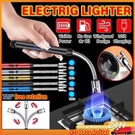 🔥Elektrik Pemetik Lighter, Electric Arc Lighter, Pemetik api elektronik, Windproof metal Lighter USB