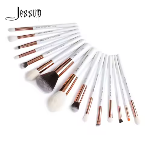 Jessup Beauty Makeup Brushes Kit 15pcs Natural-synthetic Hair pinceau maquillage Blending Powder Lin