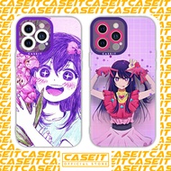 Caseit Anime Oshi No Ko Ai Hoshino aesthetic square edge iphone case 8/8plus/x/xs/11/12/13/14/pro/ma